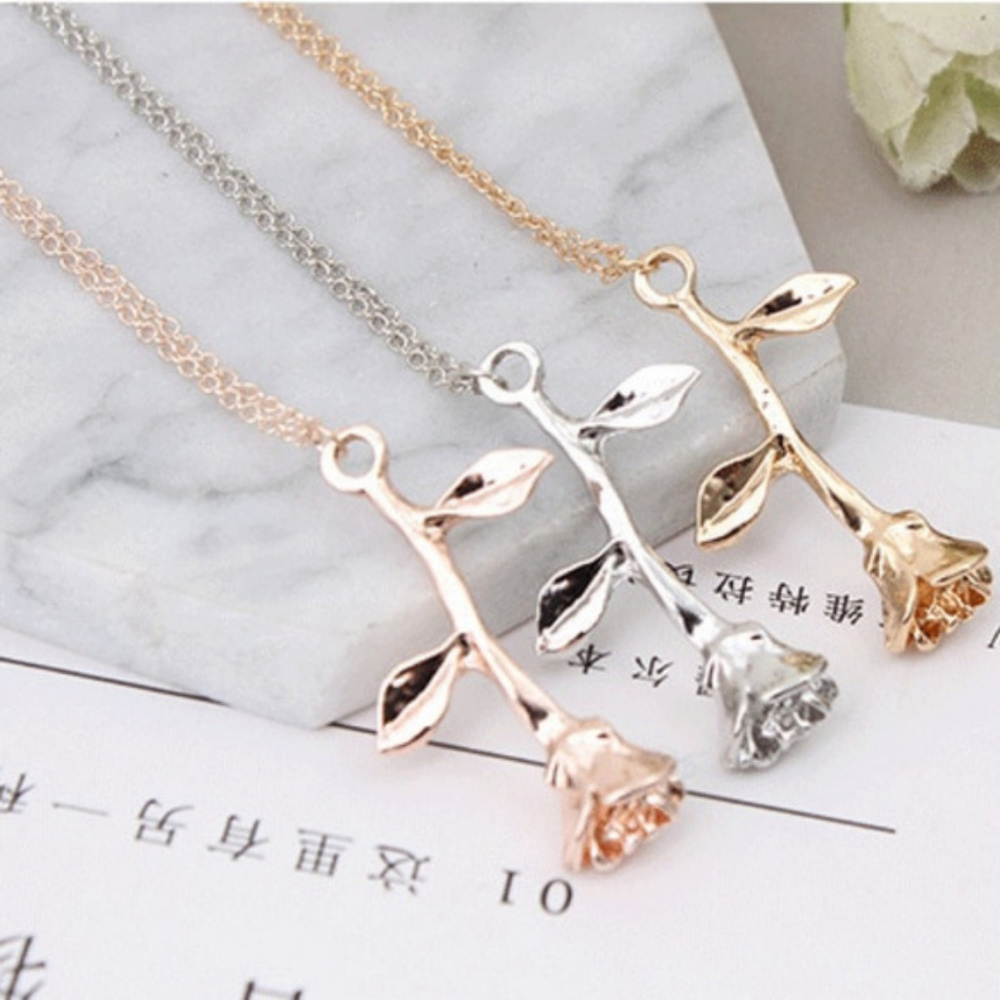 Boho ROSE necklace chain free jewelry